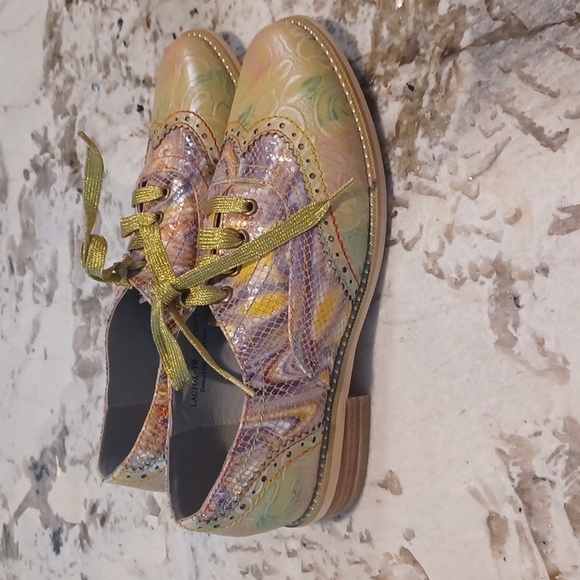 SPRING STEP L'ARTISTE LACIOX WOMEN'S LEATHER OXFORD SHOES Multi Color NEW EU 38 - Picture 5 of 16